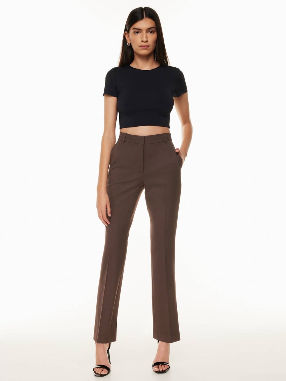 Aritzia Rich Mocha Brown Publish Pant New Condition